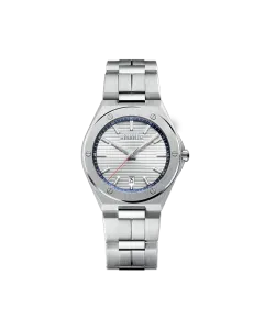 Herbelin Cap Camarat 12245B42 herreklokke på 40,5 mm med grå skive, blå innerring, lenke i stål og quartzverk.