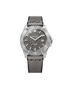 Venezianico Nereide Damasco 4521565 herreklokke på 42 mm med automatisk verk, skive av damaskusstål og skinnrem.