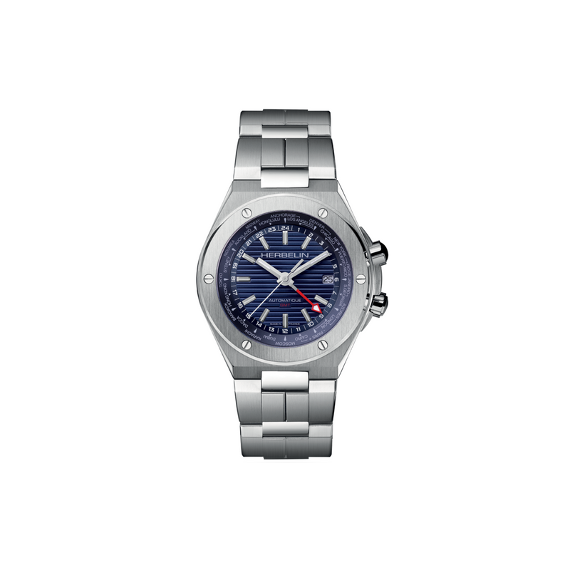 Herbelin Cap Camarat GMT Automatic 42 mm - Limited Edition - 1445/B15 - Urmakerlarsen.no Herbelin Cap Camarat GMT Automatic 42 mm - Limited Edition - 1445/B15 - Urmakerlarsen.no