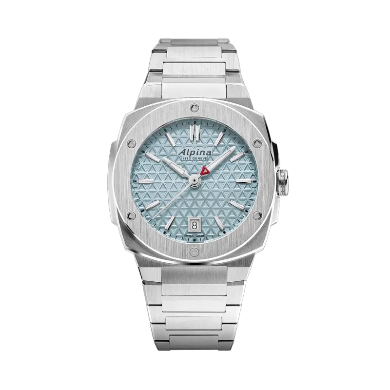 Alpina Alpiner Extreme dameklokke på 34x35,2 mm med quartzverk, kasse og lenke i stål.