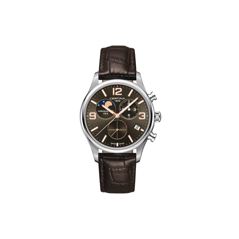 Certina DS-8 Moon Phase Quartz 42 mm - C0334601608700 - Urmakerlarsen.no Certina DS-8 Moon Phase Quartz 42 mm - C0334601608700 - Urmakerlarsen.no