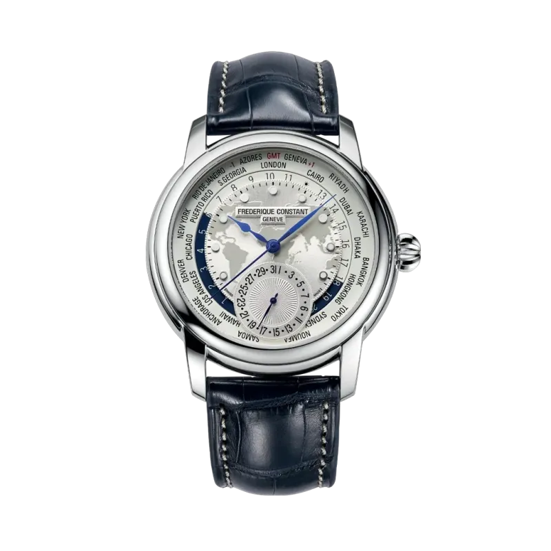 Frederique Constant Classics Worldtimer Manufacture - FC-718WM4H6 - urmakerlarsen.no Frederique Constant Classics Worldtimer Manufacture - FC-718WM4H6 - urmakerlarsen.no