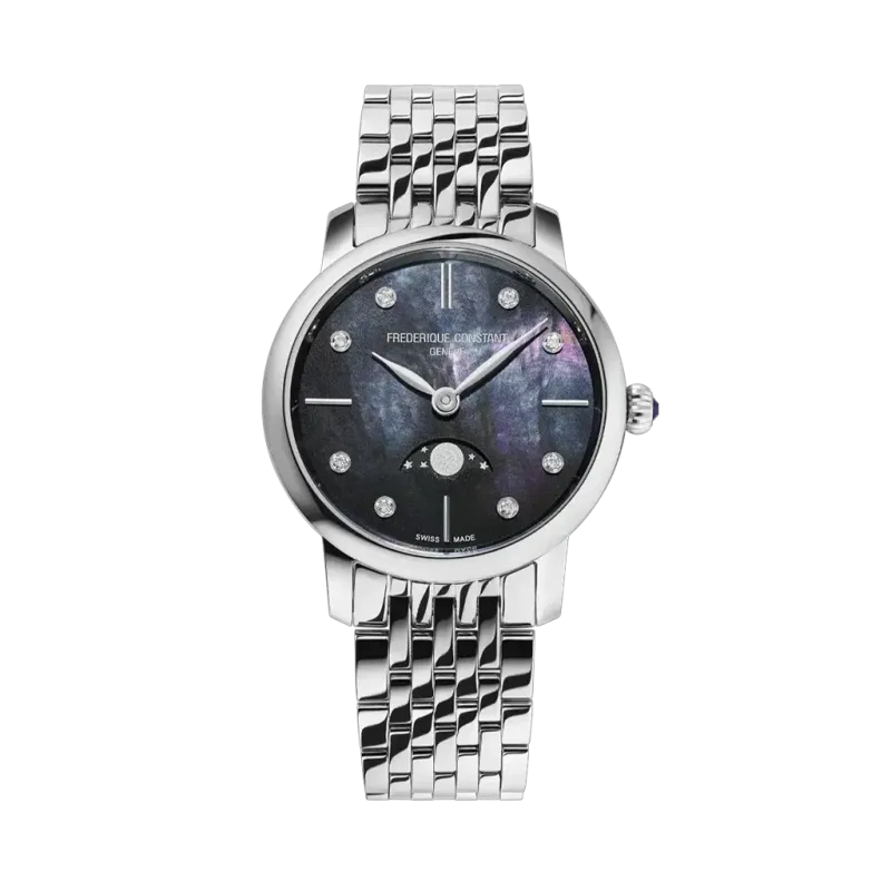 Frederique Constant Slimline Moonphase - FC-206MPBD1S6B - urmakerlarsen.no Frederique Constant Slimline Moonphase - FC-206MPBD1S6B - urmakerlarsen.no