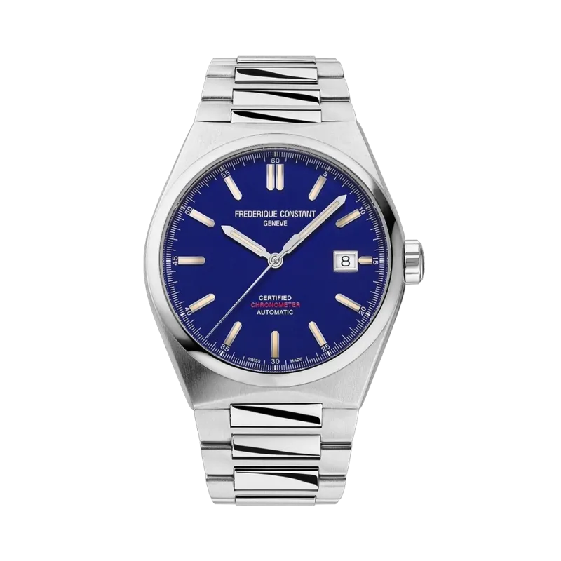 Frederique Constant automatisk herreklokke med stållenke og skinnrem Frederique Constant automatisk herreklokke med stållenke og skinnrem