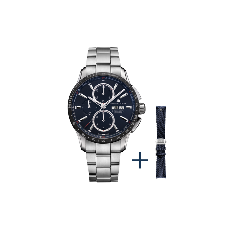 Maurice Lacroix Pontos S Chronograph 43 mm - PT6038-SSL2H-430-C - Urmakerlarsen.no Maurice Lacroix Pontos S Chronograph 43 mm - PT6038-SSL2H-430-C - Urmakerlarsen.no