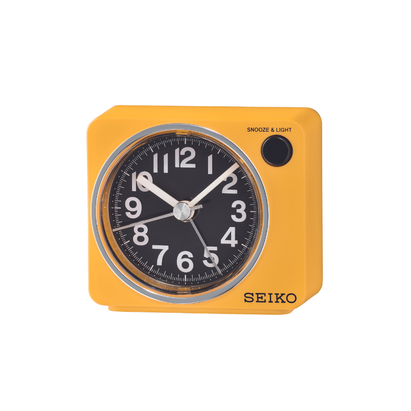 Seiko Alarmklokke 7x8x4 cm - QHE100Y - Urmakerlarsen.no Seiko Alarmklokke 7x8x4 cm - QHE100Y - Urmakerlarsen.no