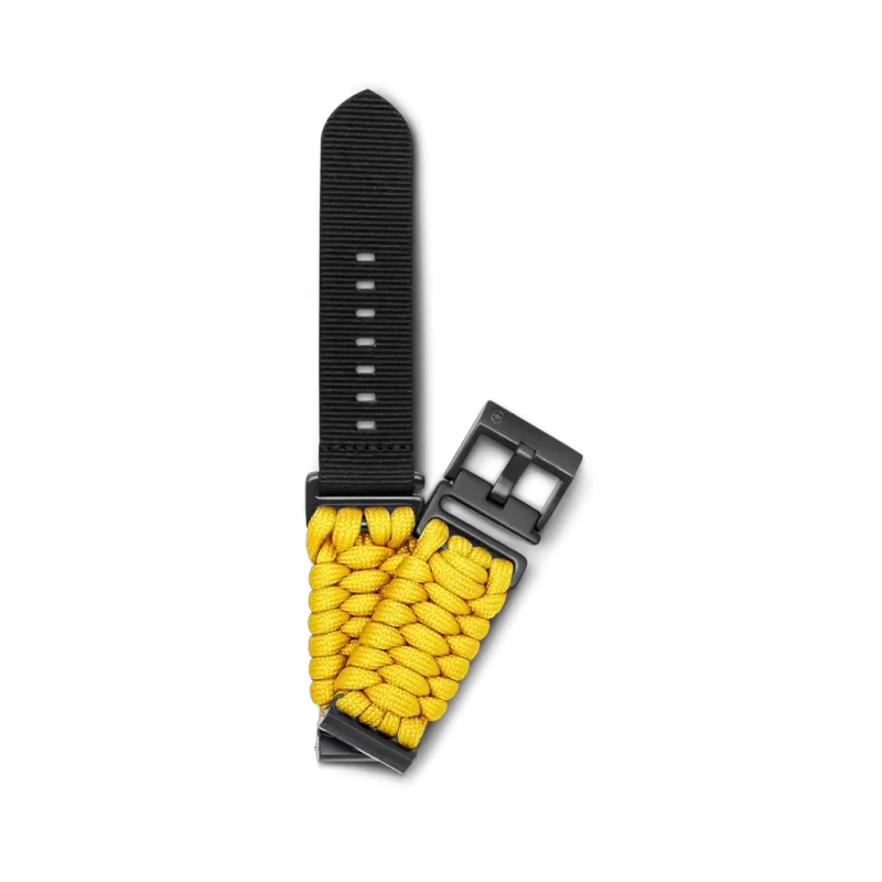 Victorinox paracordrem D1 V.60050- 21 mm gul med sort PVD-belagt C-spenne i stål.