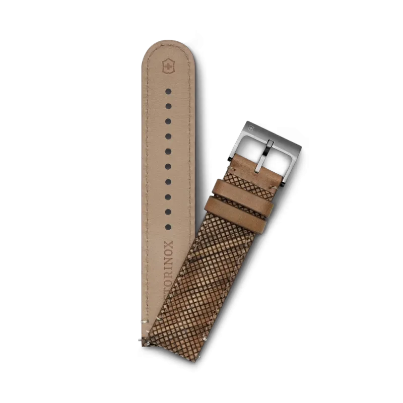 Victorinox woodrem D2-TI V.60052 - 21 mm brun rem med C-spenne i stål.
