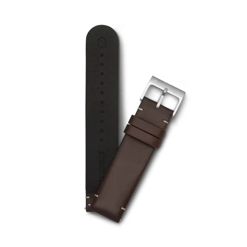 Victorinox skinnrem D1 V60037 - 21 mm i brun med C-spenne i stål.