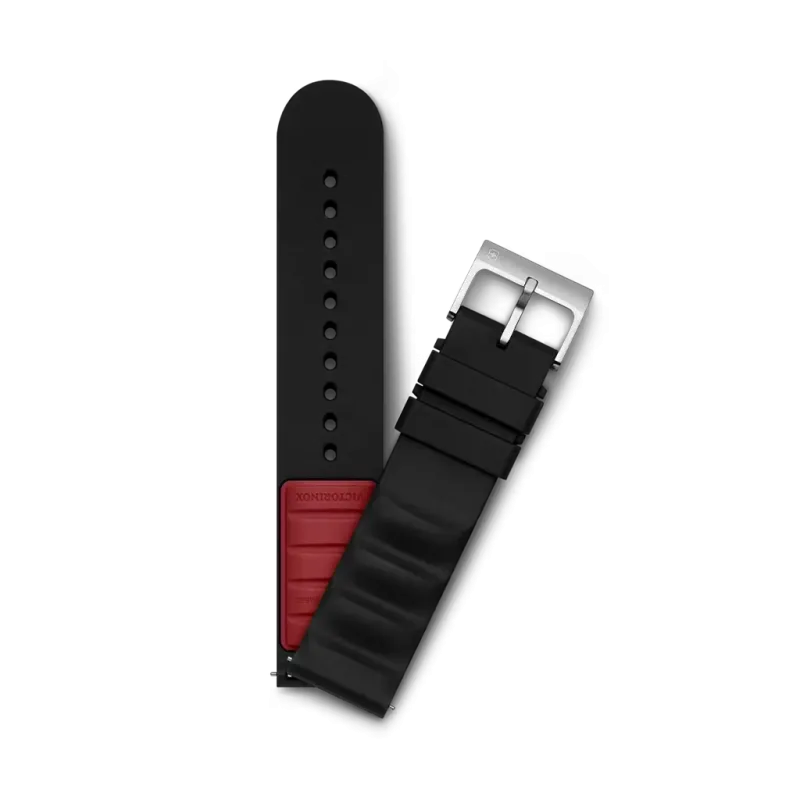 Victorinox gummirem D2 V.60043 - 21 mm sort med C-spenne i stål
