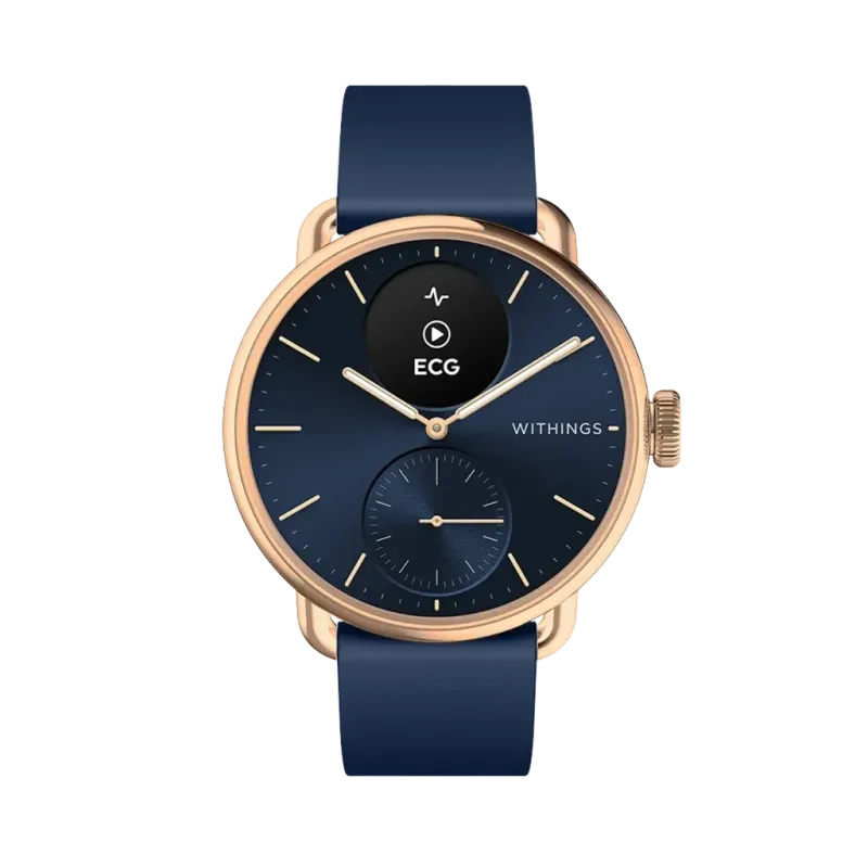 Withings Scanwatch 2 Rose Gold Blue - HWA10-MODEL 6-ALL - urmakerlarsen.no Withings Scanwatch 2 Rose Gold Blue - HWA10-MODEL 6-ALL - urmakerlarsen.no