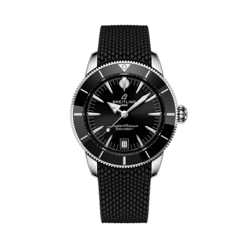 Breitling Superocean Heritage B31 Automatic 40 mm  AB3110241B1S1 med kasse i stål, sort skive og sort gummirem