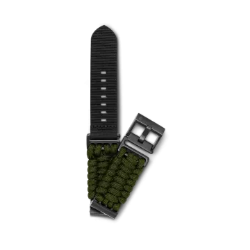 Victorinox paracordrem V.60048 - 21 mm grønn med sort PVD-belagt C-spenne i stål.