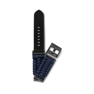 Victorinox paracordrem D1 V.60049 - 21 mm blå med sort PVD-belagt C-spenne i stål.