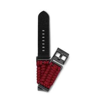 Victorinox paracordrem D1 V.60051 - 21 mm rød med sort PVD-belagt C-spenne i stål. 